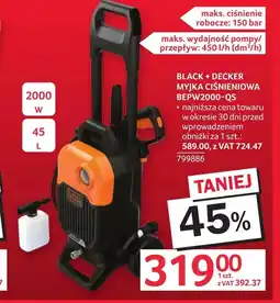 Selgros Myjka ciśnieniowa Black+Decker oferta