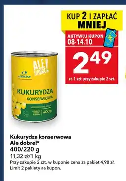 Lewiatan Kukurydza konserwowa Ale Dobre! oferta