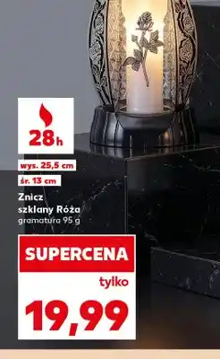 Kaufland Znicz szklany Róża oferta