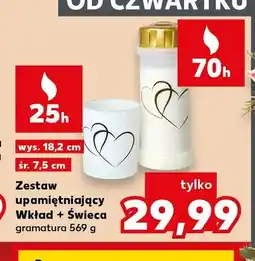 Kaufland Zestaw upamiętniający wkład + świeca oferta