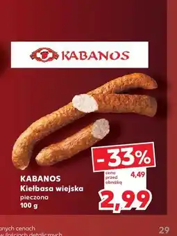 Kaufland Kiełbasa wiejska pieczona Kabanos oferta
