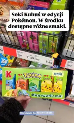 ALDI Napój owocowy Kubuś Pokémon oferta