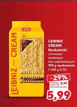 Kaufland Herbatniki z kremem maślanym Leibniz Cream oferta
