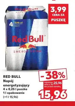 Kaufland Napój energetyzujący Red Bull 4-pak oferta