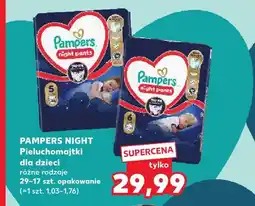 Kaufland Pieluchomajtki dla dzieci Pampers Night oferta