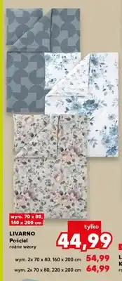Kaufland Pościel Livarno 2x70x80 cm 160x200 oferta