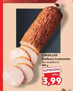 Kaufland Kiełbasa krakowska bez dodatku E Lukullus oferta