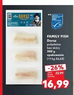 Kaufland Dorsz polędwica bez skóry Family Fish oferta