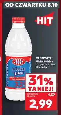Kaufland Mleko Polskie spożywcze Mlekovita 3,2% oferta
