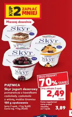 Kaufland Skyr jogurt deserowy pomarańcza z kawałkami czekolady Piątnica oferta