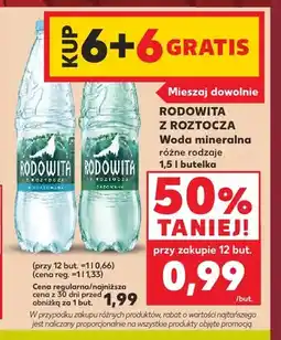 Kaufland Woda mineralna Rodowita z Roztocza oferta