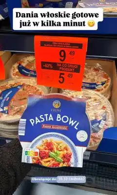ALDI Danie gotowe Cucina Pasta Bowl Penne Arrabbiata oferta