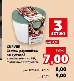 Kaufland Zestaw pojemników na żywność poj. 0,5 l 3-pak Curver oferta