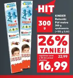 Kaufland Batoniki Pół metra Kinder oferta