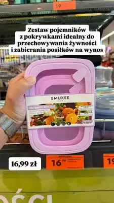Biedronka Zestaw pojemników z pokrywkami Smukee Home oferta