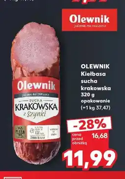 Kaufland Kiełbasa sucha krakowska Olewnik oferta