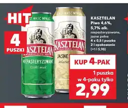 Kaufland Piwo Kasztelan niepasteryzowane 4,6% 4-pak oferta