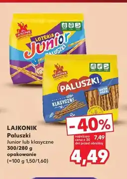 Kaufland Paluszki Junior Lajkonik oferta