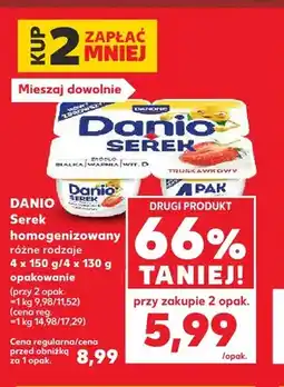 Kaufland Serek homogenizowany Danio 4-pak oferta