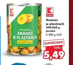 Kaufland Ananas w plastrach K-Classic oferta