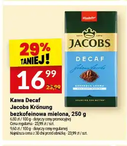Twój Market Kawa mielona Decaf Jacobs Krönung bezkofeinowa oferta
