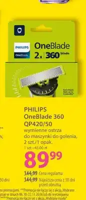 Hebe Wymienne ostrza do maszynki do golenia OneBlade 360 QP420/50 Philips oferta