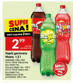 Twój Market Napój gazowany Maxer oranżada oferta