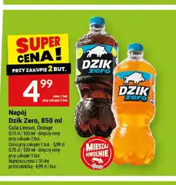 Twój Market Napój Dzik Zero Orange oferta
