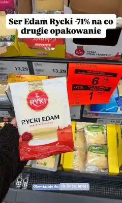 ALDI Ser w plastrach Rycki Edam Ryki oferta