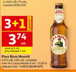 Auchan Piwo Birra Moretti oferta