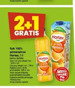 Twój Market Sok pomarańcza Hortex 100% oferta