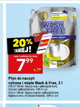 Twój Market Płyn do naczyń cytryna i mięta Wash & Free oferta