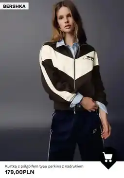 Bershka Kurtka z półgolfem typu perkins z nadrukiem Bershka oferta