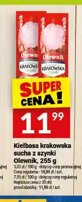 Twój Market Kiełbasa krakowska sucha z szynki Olewnik oferta
