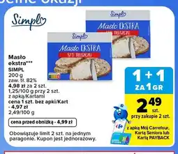 Carrefour Masło ekstra Simpl oferta