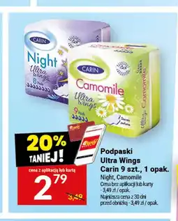 Twój Market Podpaski Ultra Wings Night Carin oferta