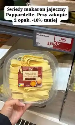 Lidl Świeży makaron jajeczny Chef Select Pappardelle oferta