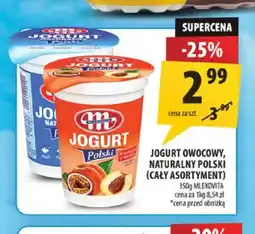 Arhelan Jogurt owocowy naturalny Polski Mlekovita oferta
