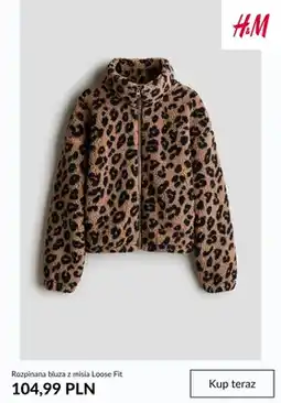 H&M Rozpinana bluza z misia Loose Fit H & M oferta