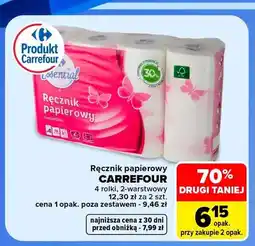 Carrefour Ręcznik papierowy Carrefour 4-pak 2-warstwowy oferta