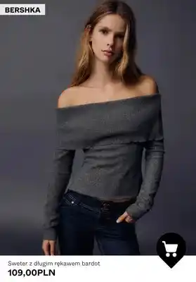 Sweter z długim rękawem bardot Bershka