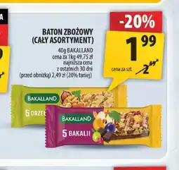Arhelan Baton zbożowy 5 orzechów Bakalland oferta