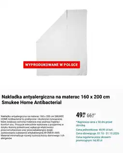 Biedronka Nakładka antyalergiczna na materac 160 x 200 cm Smukke Home Antibacterial oferta
