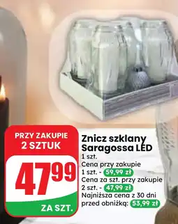 Dino Znicz szklany Saragossa LED oferta