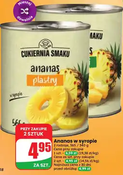Dino Cukiernia Smaku Ananas w syropie oferta