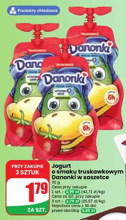 Dino Jogurt o smaku truskawkowym Danonki w saszetce oferta
