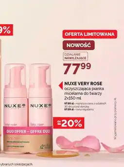 Ziko Dermo Very Rose oczyszczająca pianka micelarna do twarzy Nuxe 2-pak oferta