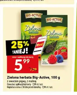 Twój Market Zielona herbata Big-Active z maliną oferta