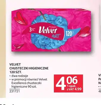 Chusteczki higieniczne Velvet