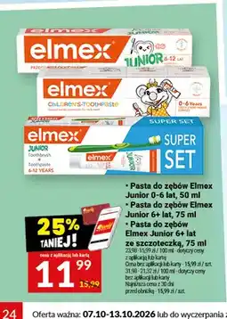 Twój Market Pasta do zębów Elmex Junior 6+ lat ze szczoteczką oferta